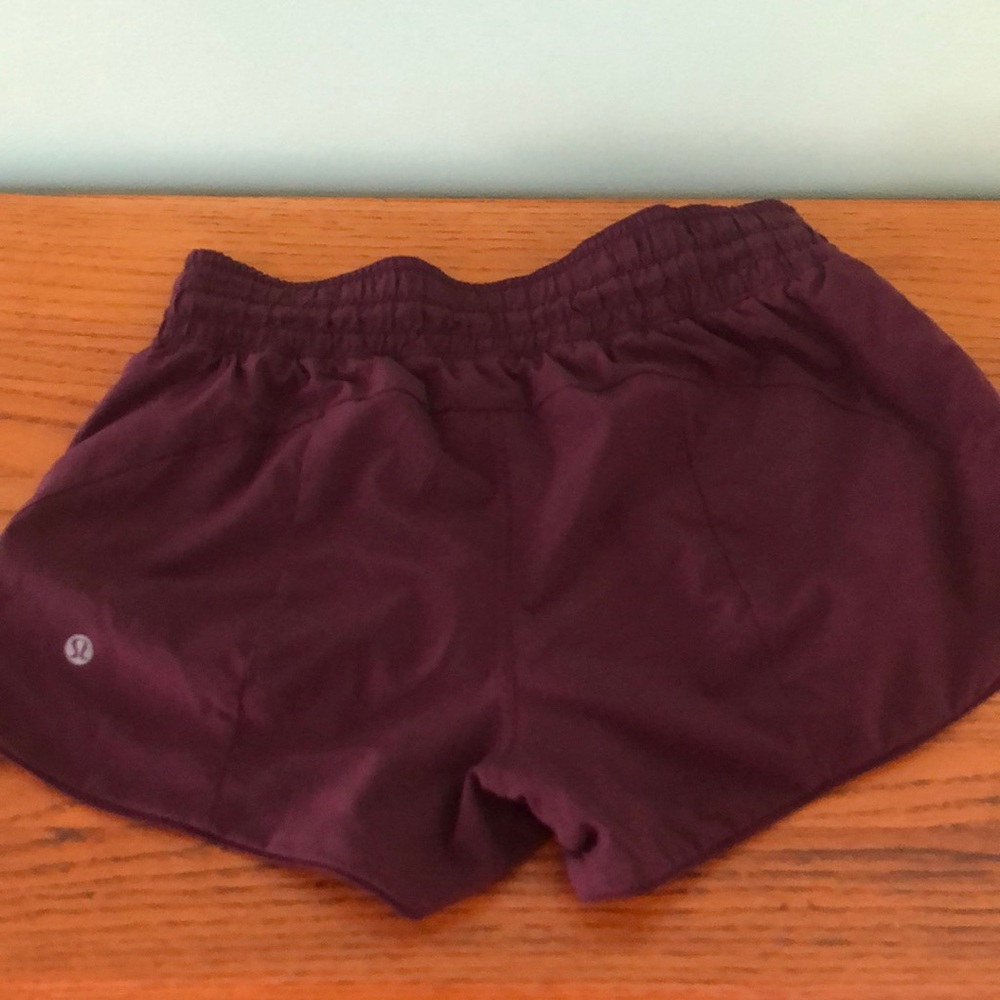 Reversible red lululemon shorts size 6